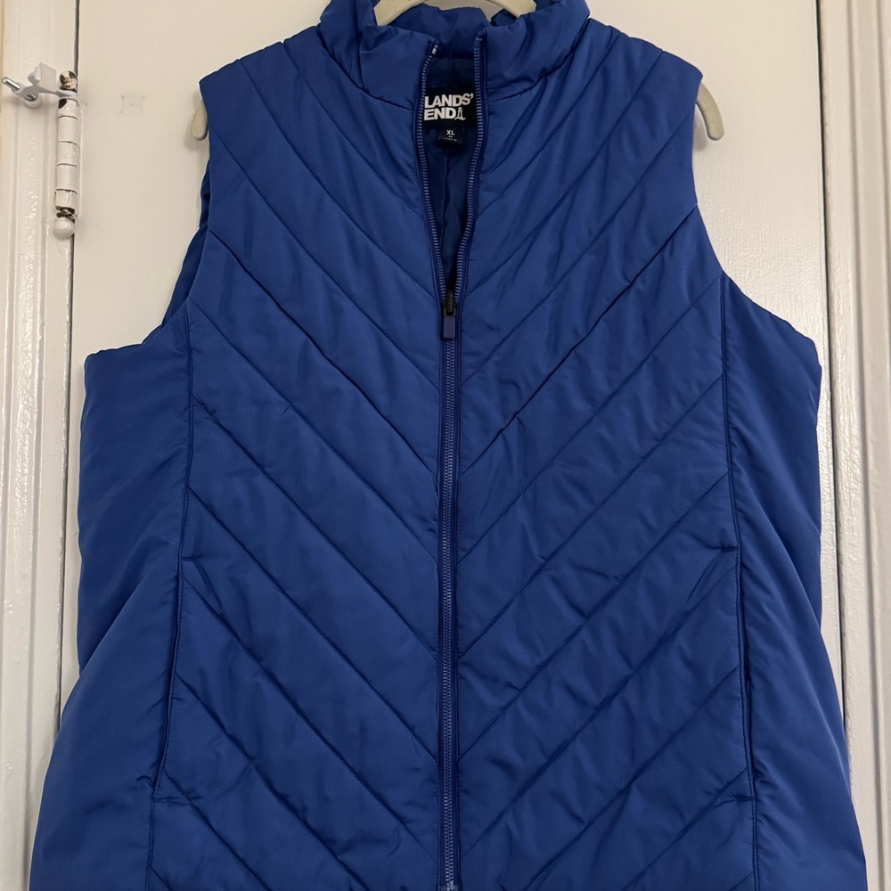 Lands' End Royal Blue Quilted Outerwear size XL